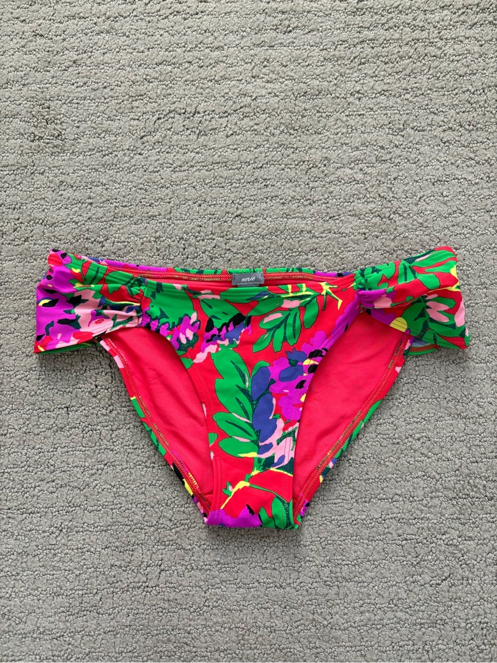 aerie Floral Swim Bottoms - Bright Pink, Green & Purple